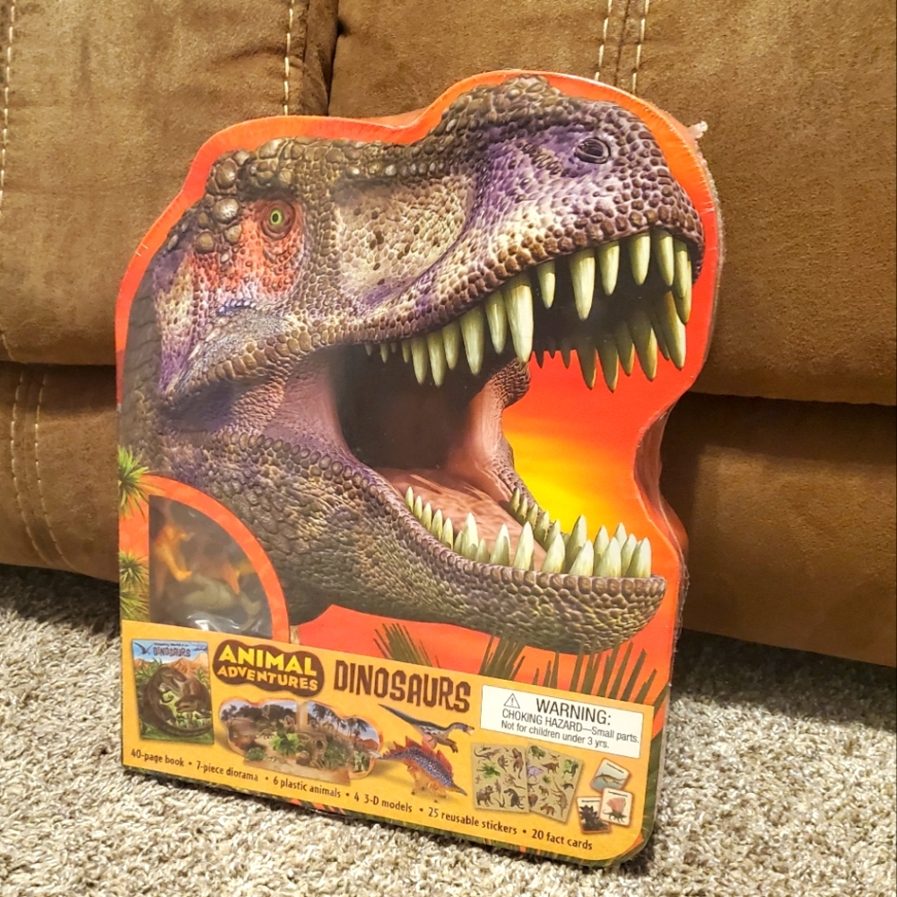 3/$20 Animal Adventures Dinosaurs Book/Toy